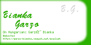 bianka garzo business card